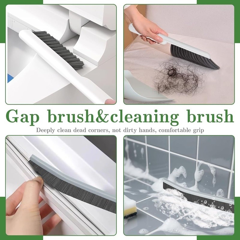 15-Piece Crevice Cleaning Brush Kit Kitchen Bathroom Car Office Grout Scrubbing