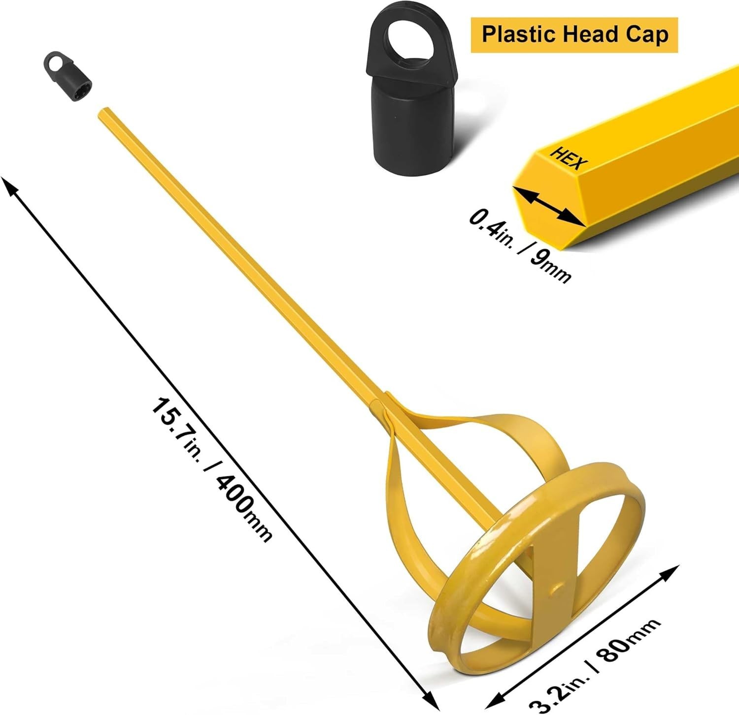 Hanpex Paint and Mud Mixer, Paint Stirrer for Drill in 1 to 5 Gallon Bucket, …