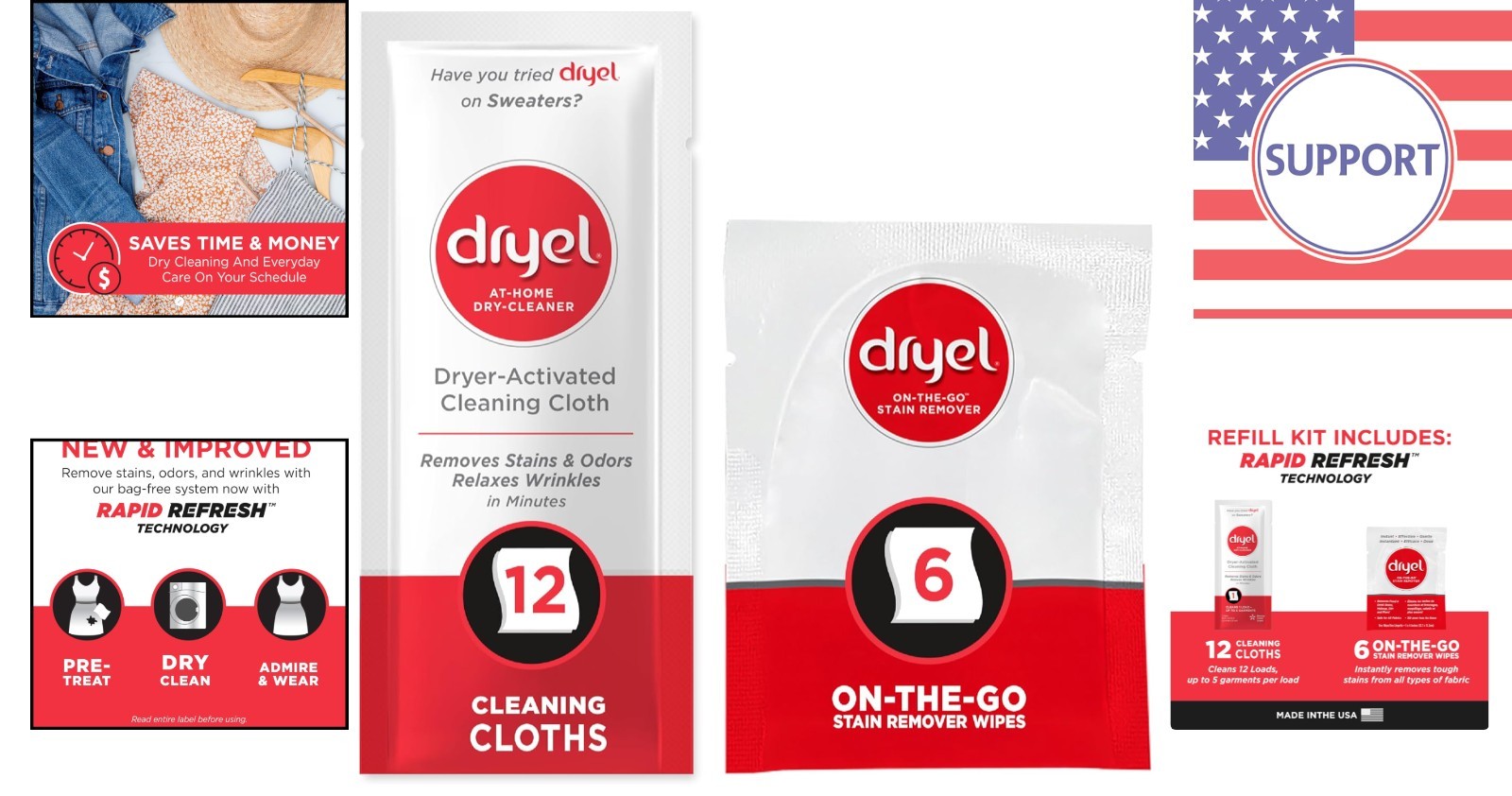 Enhanced Dry Cleaner Refill with On-the-Go Stain Remover: 12 Load Freshness