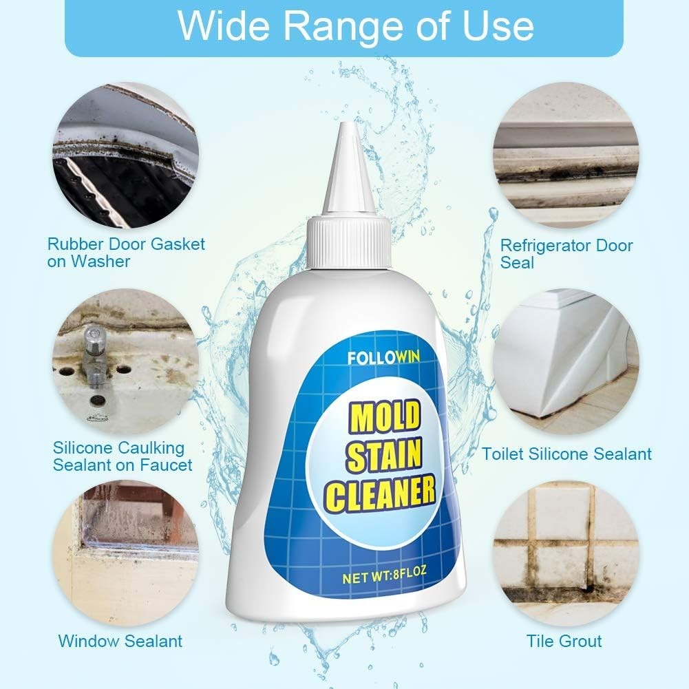 Powerful Odorless Mold Stain Cleaner Gel – Perfect for Bathrooms and Kitchens