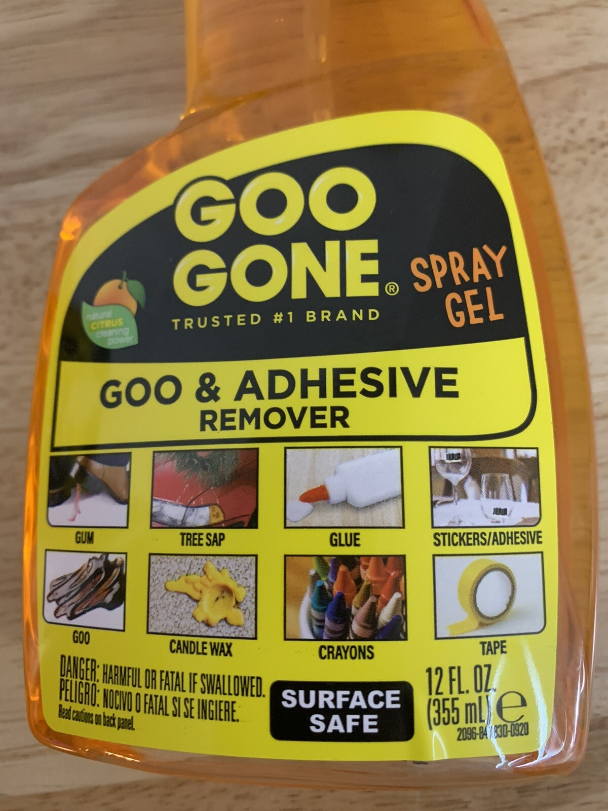 Goo Gone Spray Gel Goo & Adhesive Remover 12 FL. OZ.