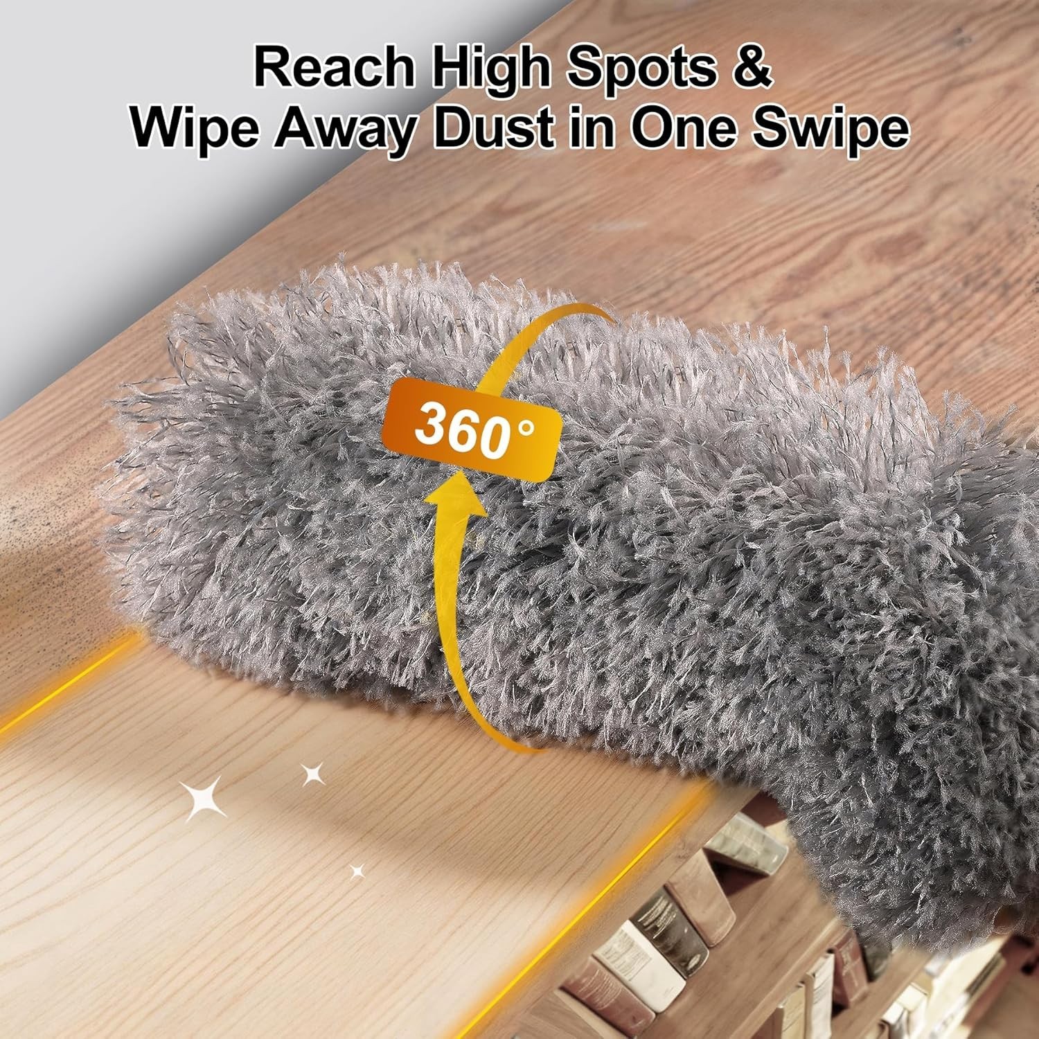 Ultimate 5-in-1 Microfiber Cleaning Duster Kit with 100 Inch Extension Pole