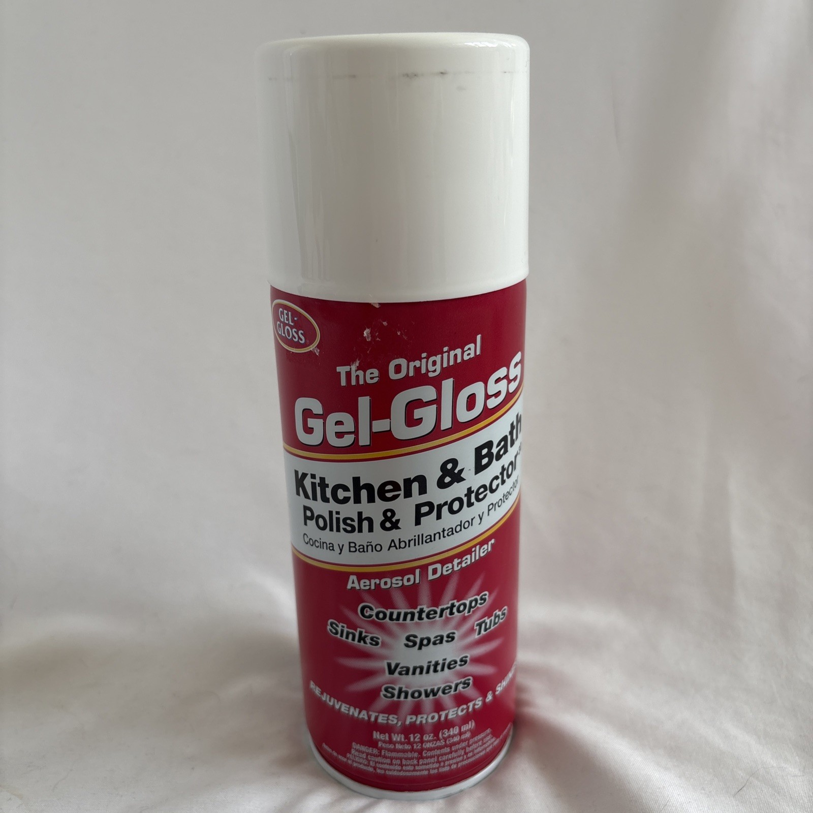 The Original Gel-Gloss Kitchen & Bath Polish and Protector 12oz. Aerosol Can NEW
