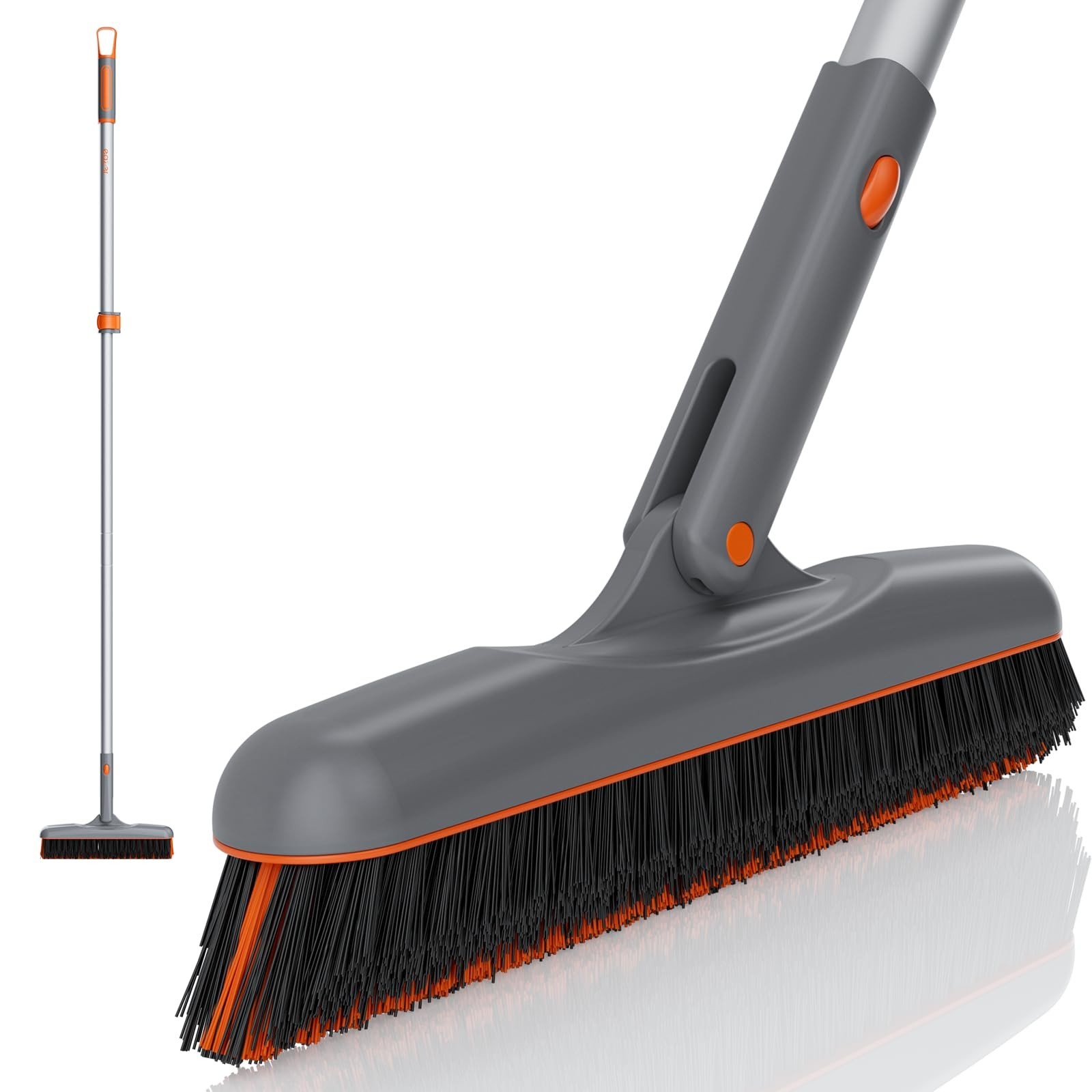 Long Handle Grout Brush 180° Rotation – V-Shape Tile Cleaner for Bathroom Floors