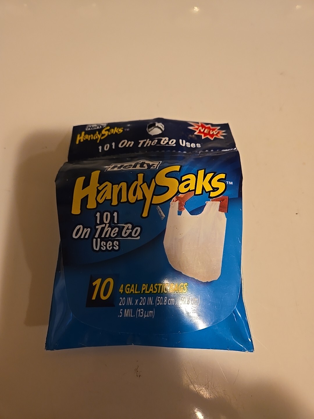 Hefty Handy Saks 4 Gallon Plastic Bags On The Go 10ct Vintage 2003 New in Pack