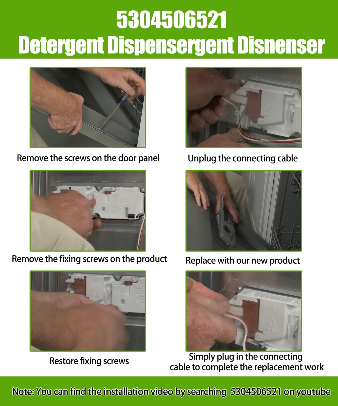 5304506521 Dishwasher RinseAid soap Dispenser Parts,Replacement for Frigidair…