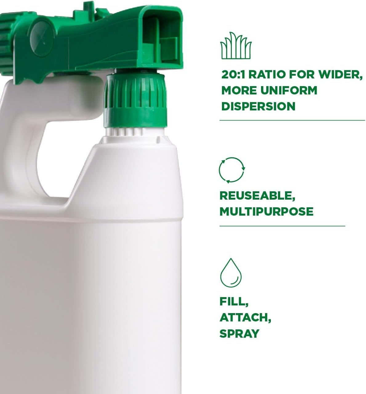 Refillable Multipurpose Hose-End Sprayer 32Oz (Pack of 2) (20:1 Spray Ratio)