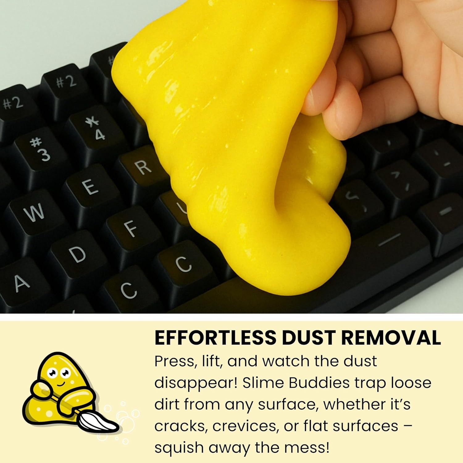 Lemon Scented Car Cleaning Putty 3 Pack Interior Detailing Gel Slime Buddies