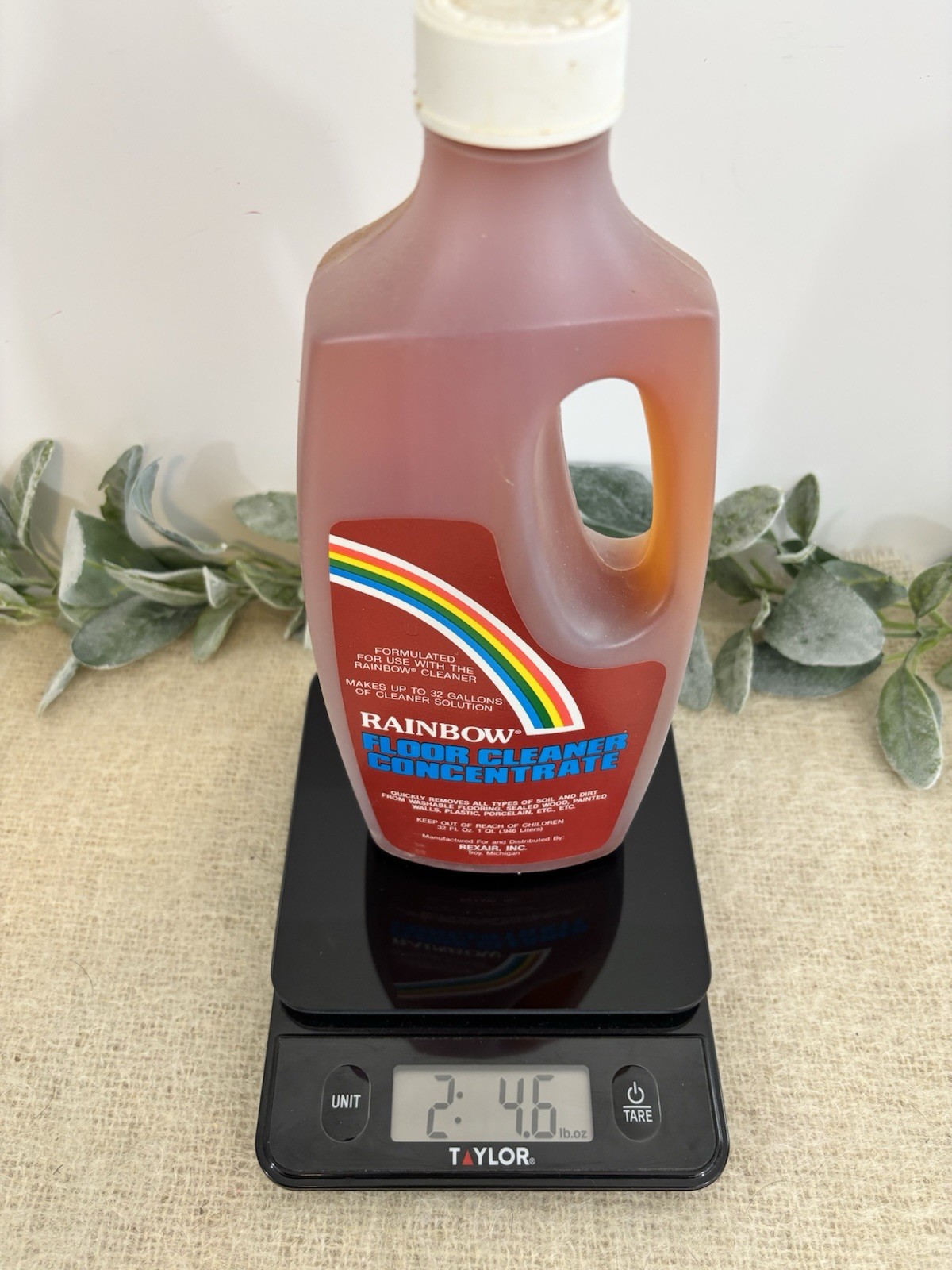 Rainbow Floor Cleaner Concentrate 32 Fl Oz Rexair Full Bottle Red