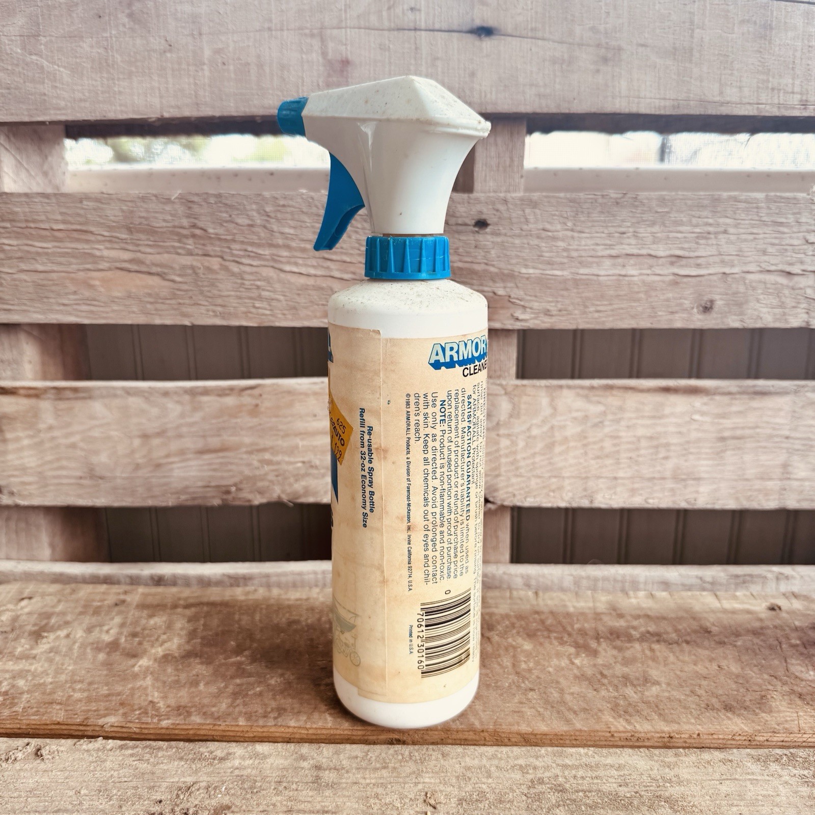 Vintage Armor All Cleaner 16oz Spray Bottle 3/4 Full