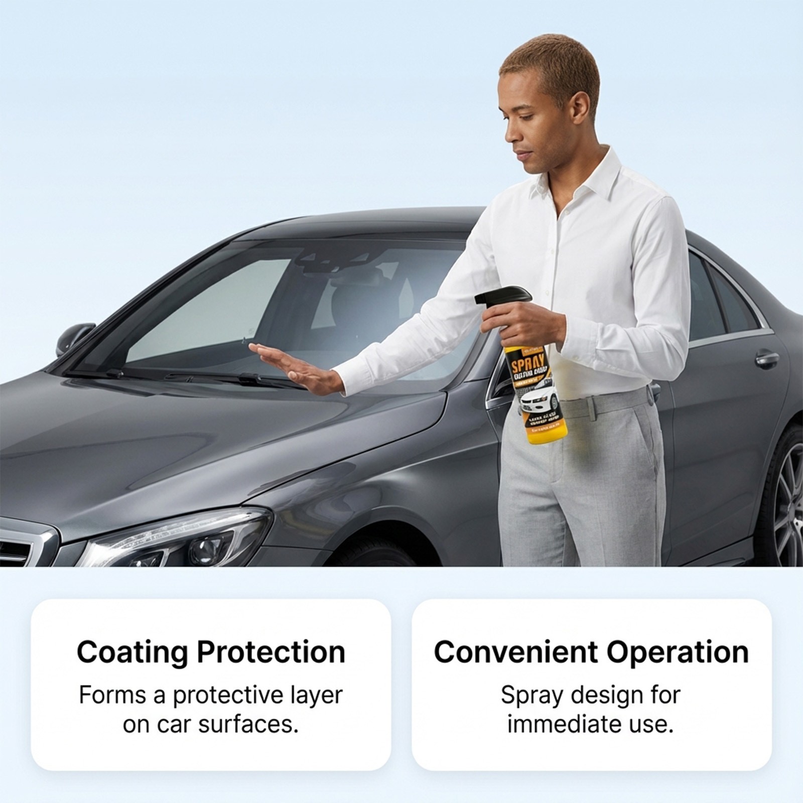 1/2/3x Spray Coating Agent For Cars, Nano Hydrophobic Ceramic Coating 120ml