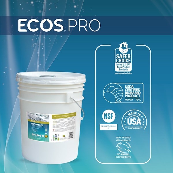 Ecos Pro Pl9721/05 Liquid Dish Soap, 5 Gal, Bucket, Concentrated, Unscented