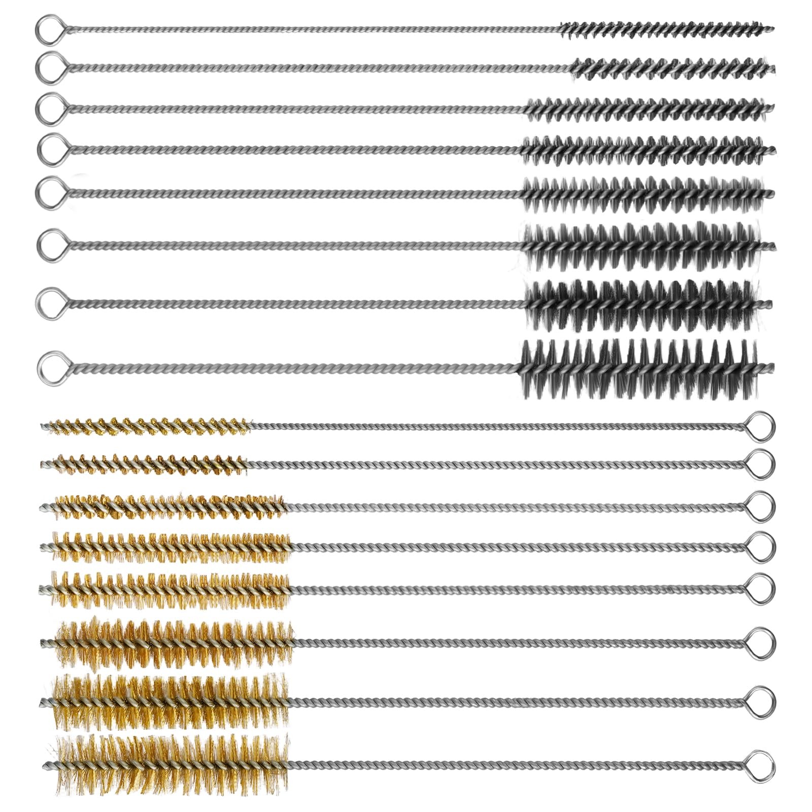 16Pcs Tube Cleaning Brush, Brass Stainless Steel Engine Cleaning Brushes, 12 …