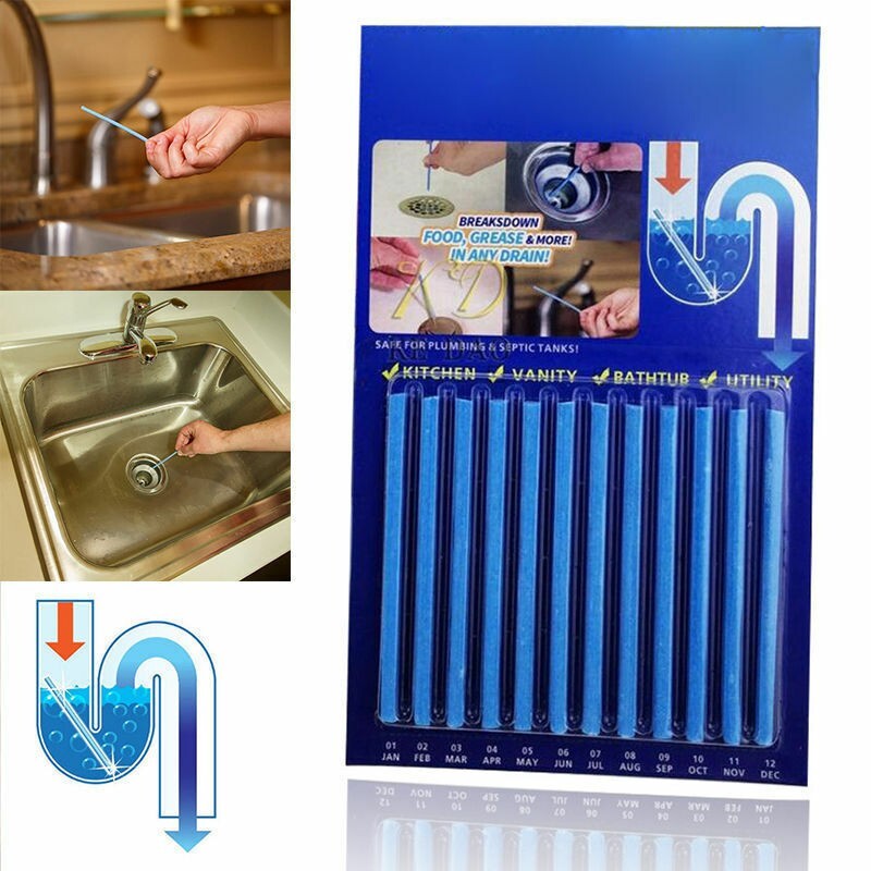 12X Deodorizer Sticks Sani Keeps Drains & Pipes Clean & Odor Free Biodegradable