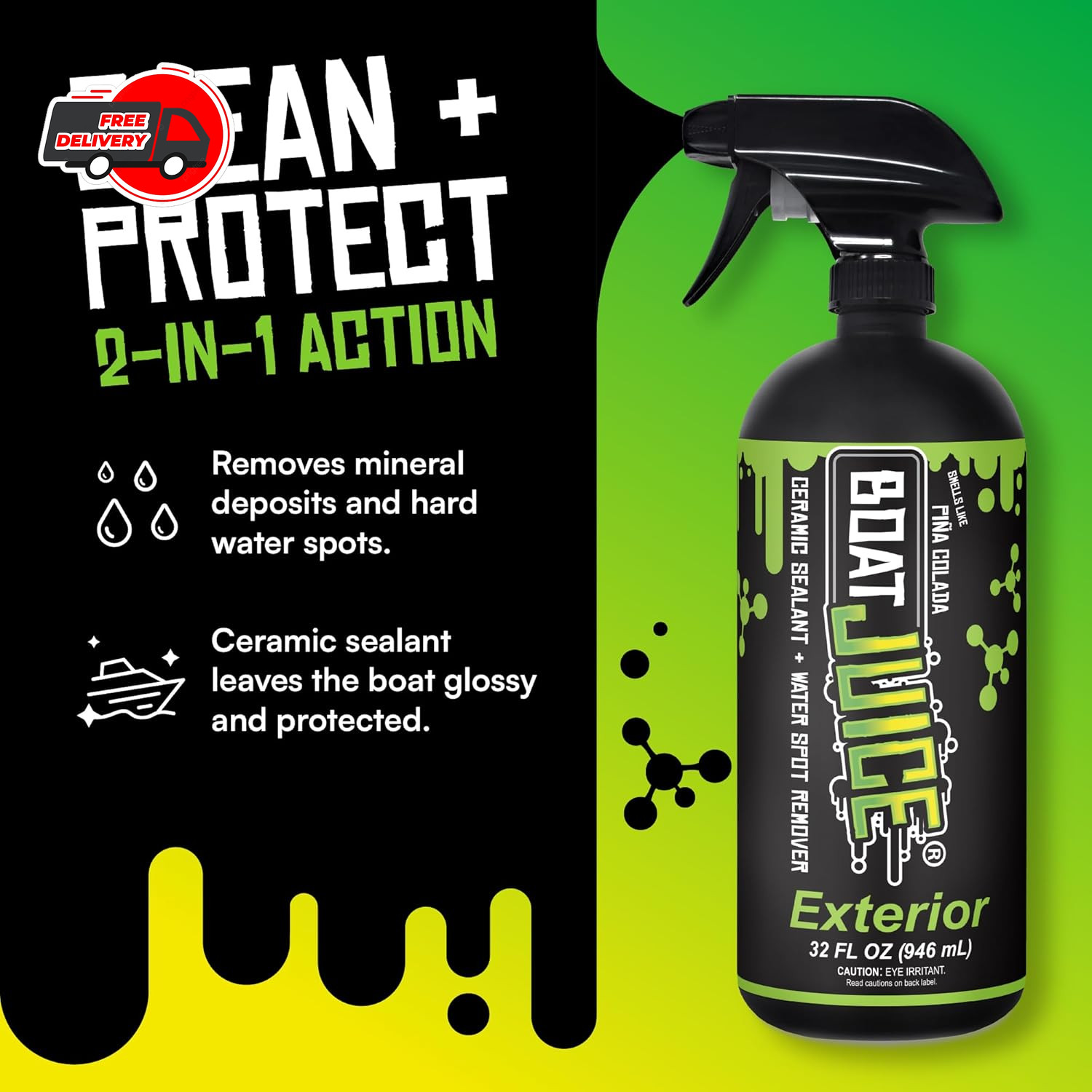 Boat Juice 2In1 Exterior Boat Cleaner & Protectant Spray | Water Spot