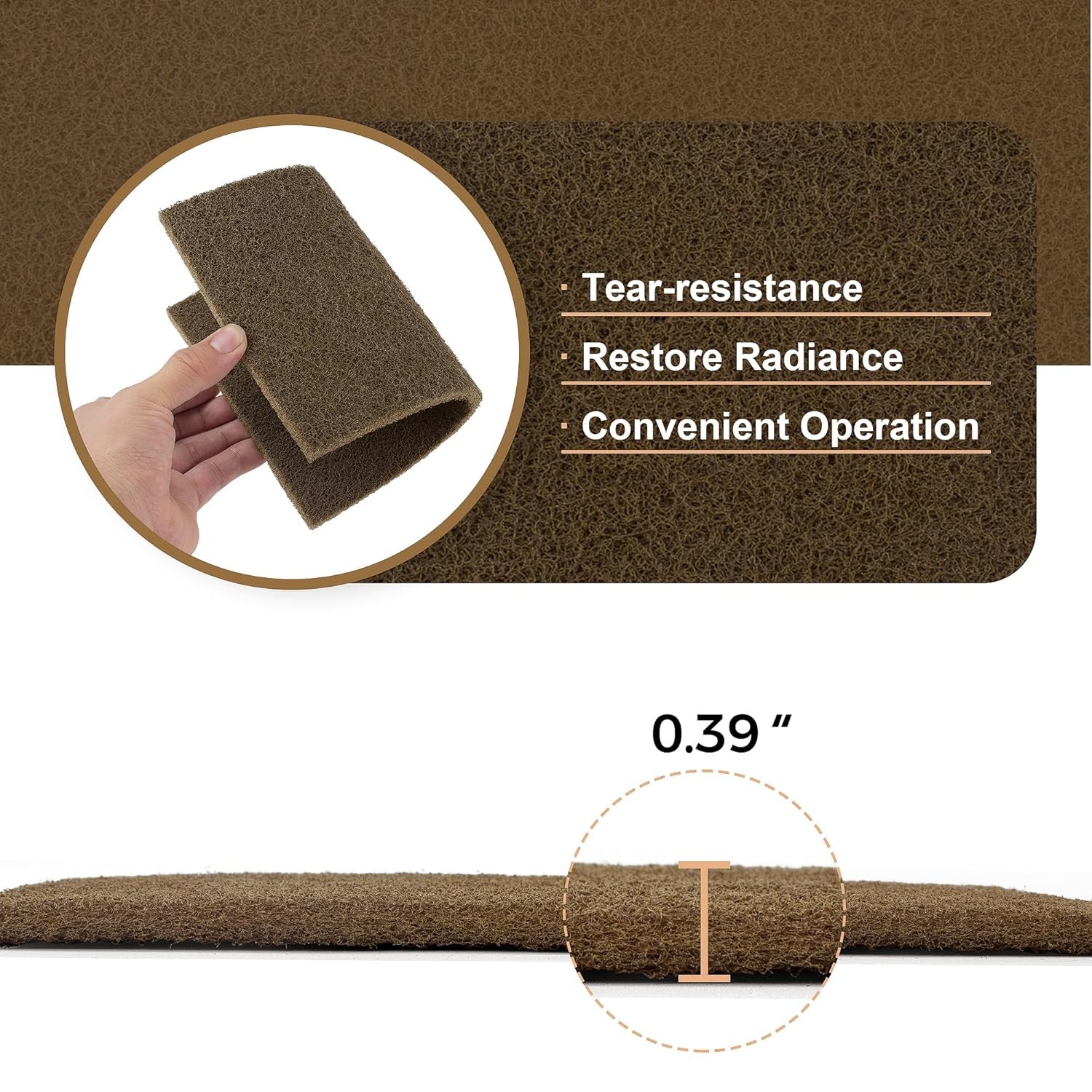 6″ x 9″ General Purpose Scuff Pad Hand Sanding Non-Woven For Surface Preparation