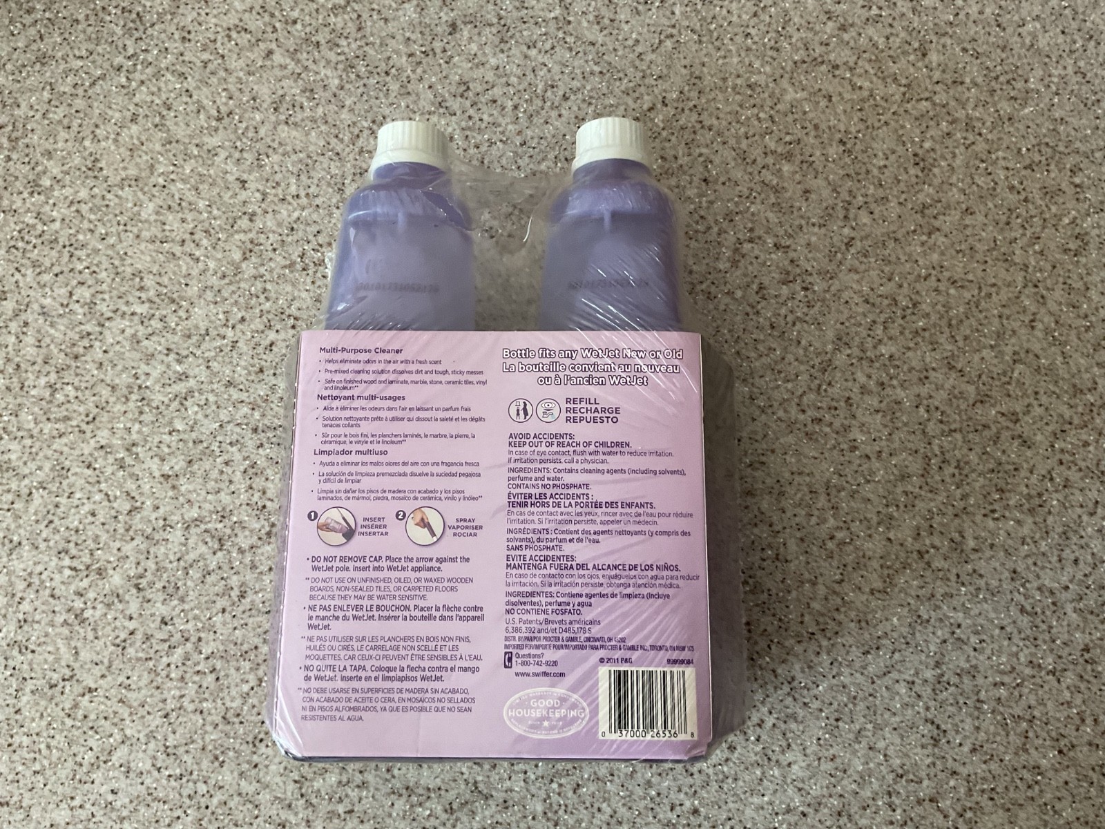 Wetjet Multi-Purpose Floor Cleaner Solution with Febreze Refill, Lavender Scent,