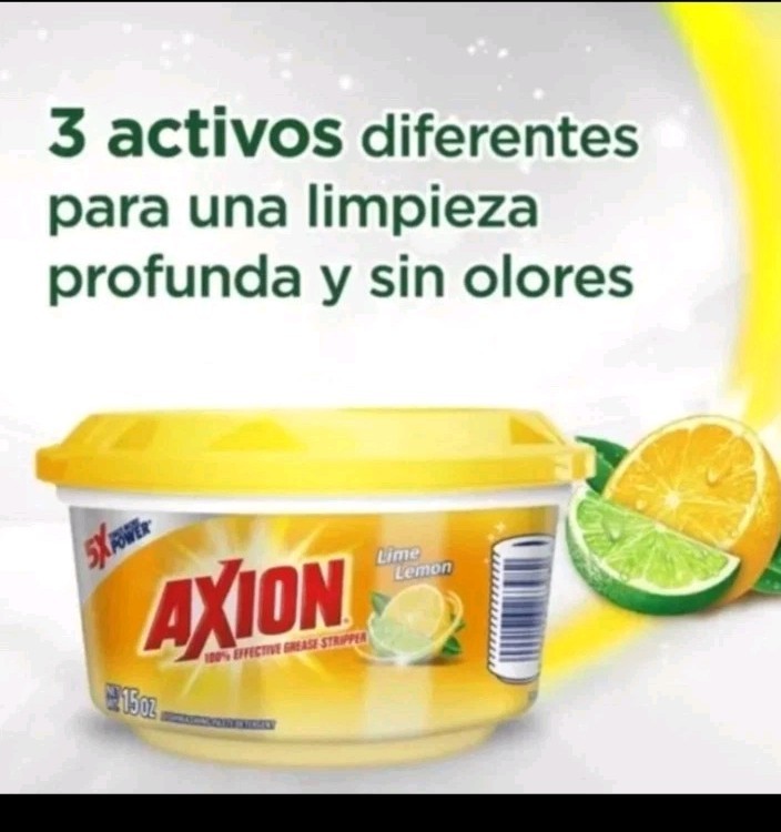 AXION LIME & LEMON Dish Washing Paste Detergent 425 g from Mexico One