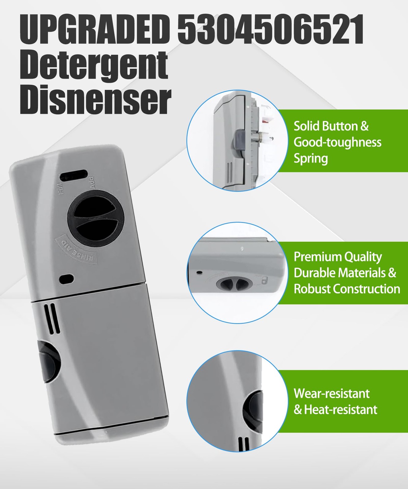 5304506521 Dishwasher RinseAid soap Dispenser Parts,Replacement for Frigidair…