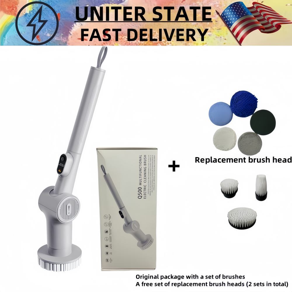 Electric Spin Scrubber, 2025 New Full-Body IPX7 Waterproof -3 Speeds 8 Heads