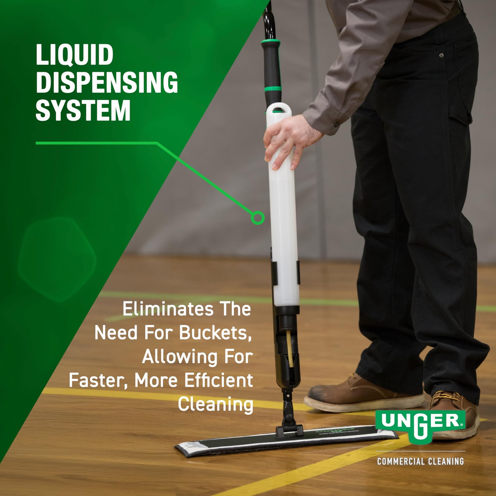 Unger Commercial Excella 18″ Offset Starter Cleaning Kit – Ergonomic Floor Mo…