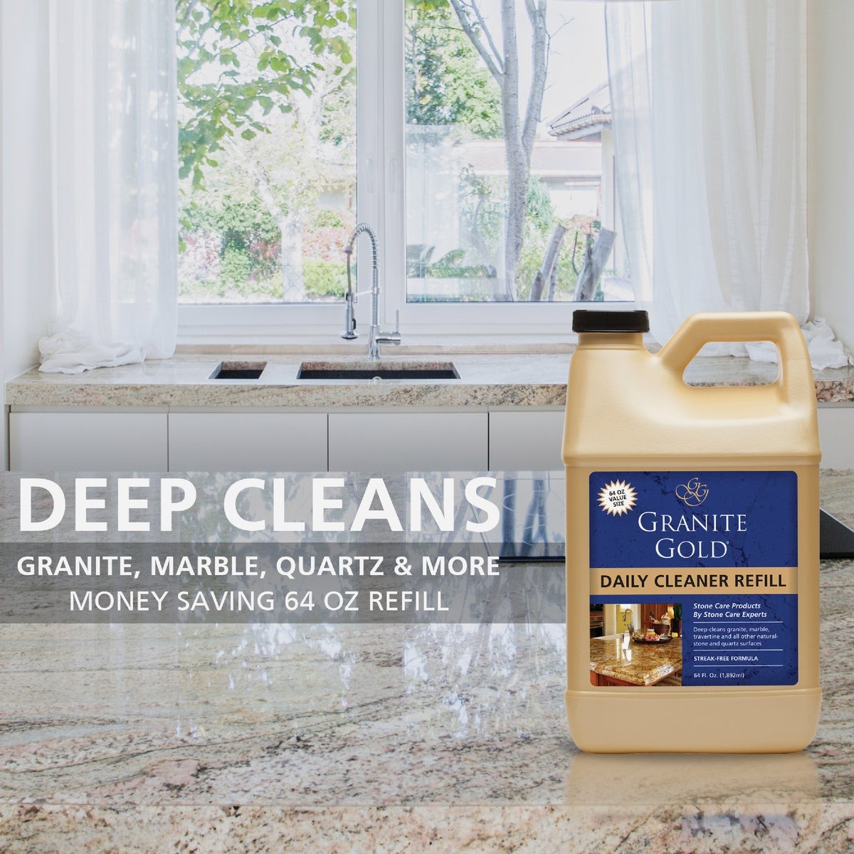 Granite Gold 64 Oz. Refill Daily Granite Cleaner GG0040 64 Fl Oz (Pack of 1)