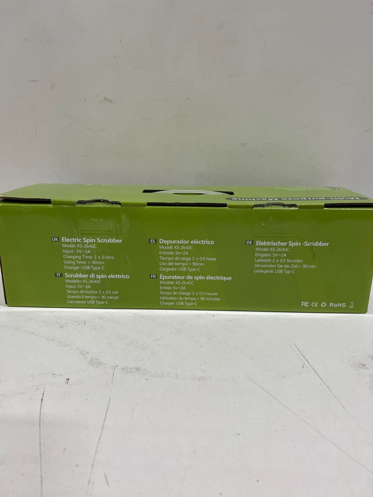 Electric Spin Scrubber with 4 Types of Cleaning Brush Model KS-2640C