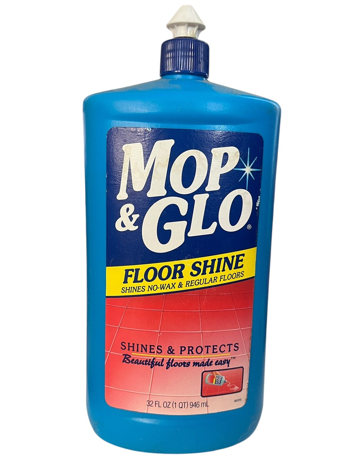 Vintage MOP & GLO Floor Shine Cleaner 1 Quart Bottle FULL 1997 – Movie Props