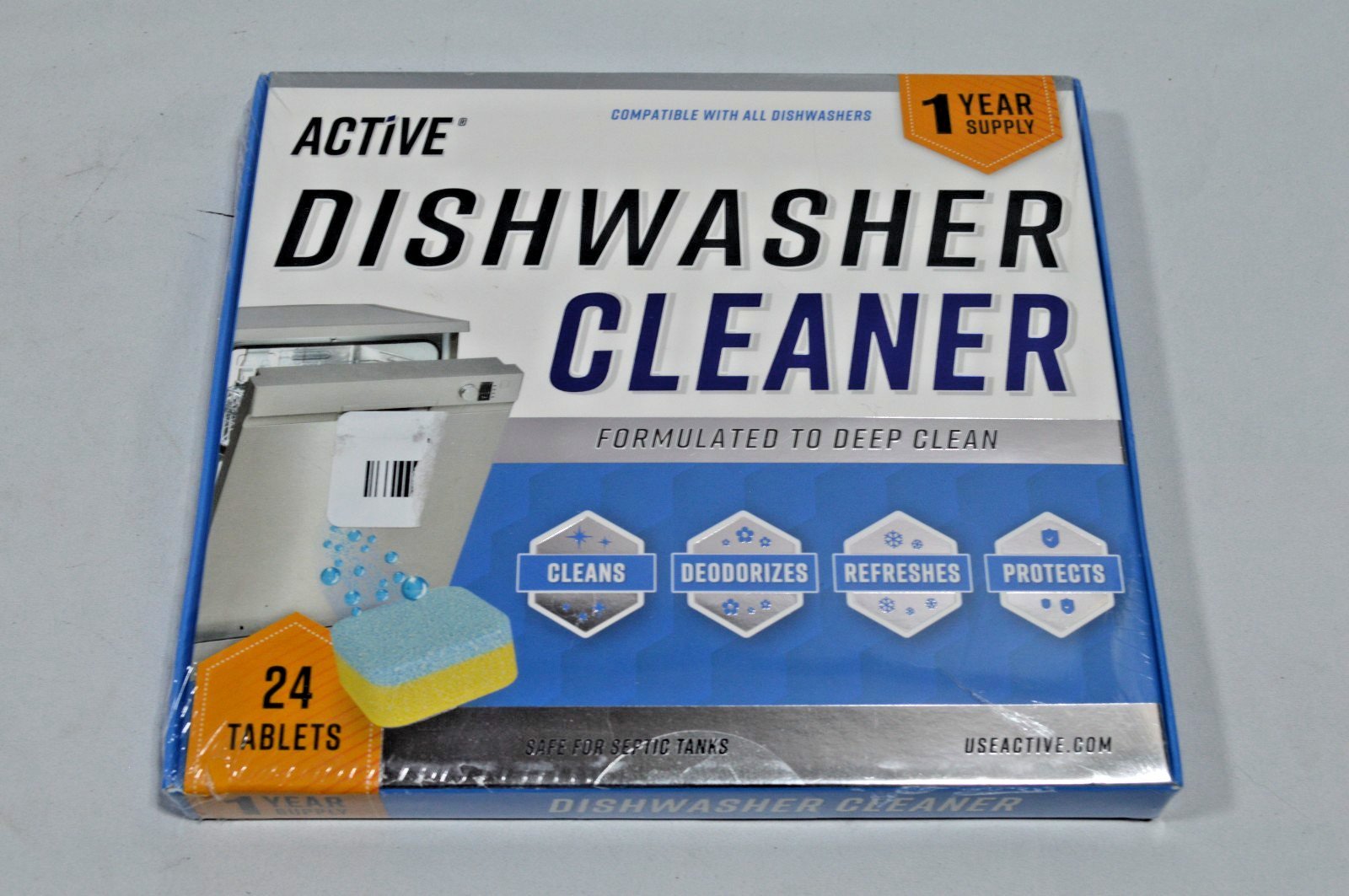 Dishwasher Active Cleaner And Deodorizer Tablets – Deep Cleaning Descaler, 24ct