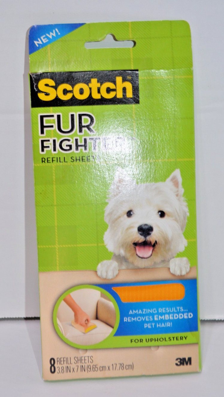 Scotch Fur Fighter 8 Refill Sheets 3M Dog Cat for upholstery