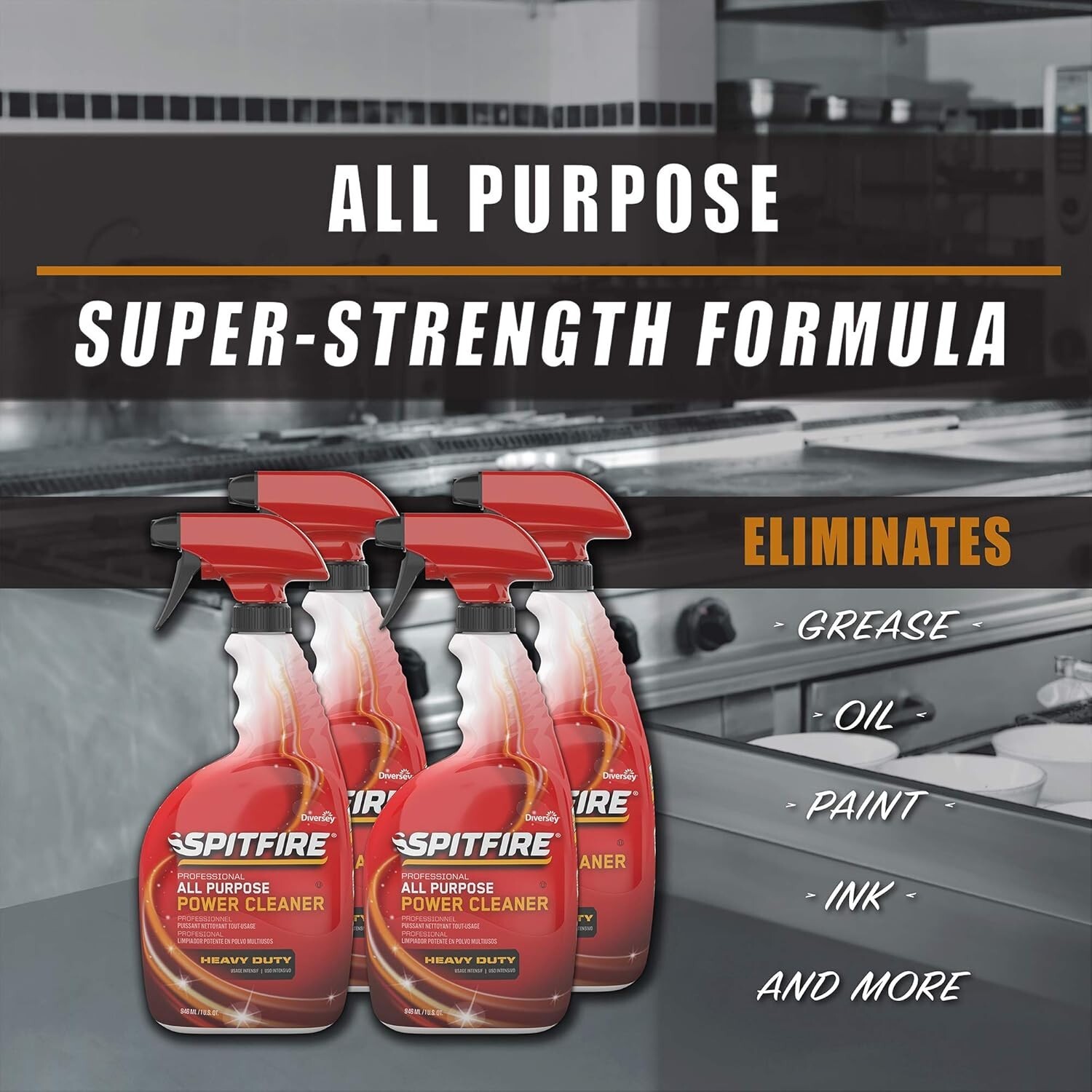 Spitfire Professional All Purpose Power Cleaner 32oz (4 BOTTLES)