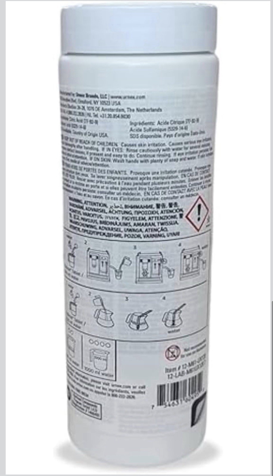 Urnex Rinza M61 Milk System Cleaning Tablets 30 Tablets NSF Certified 120g