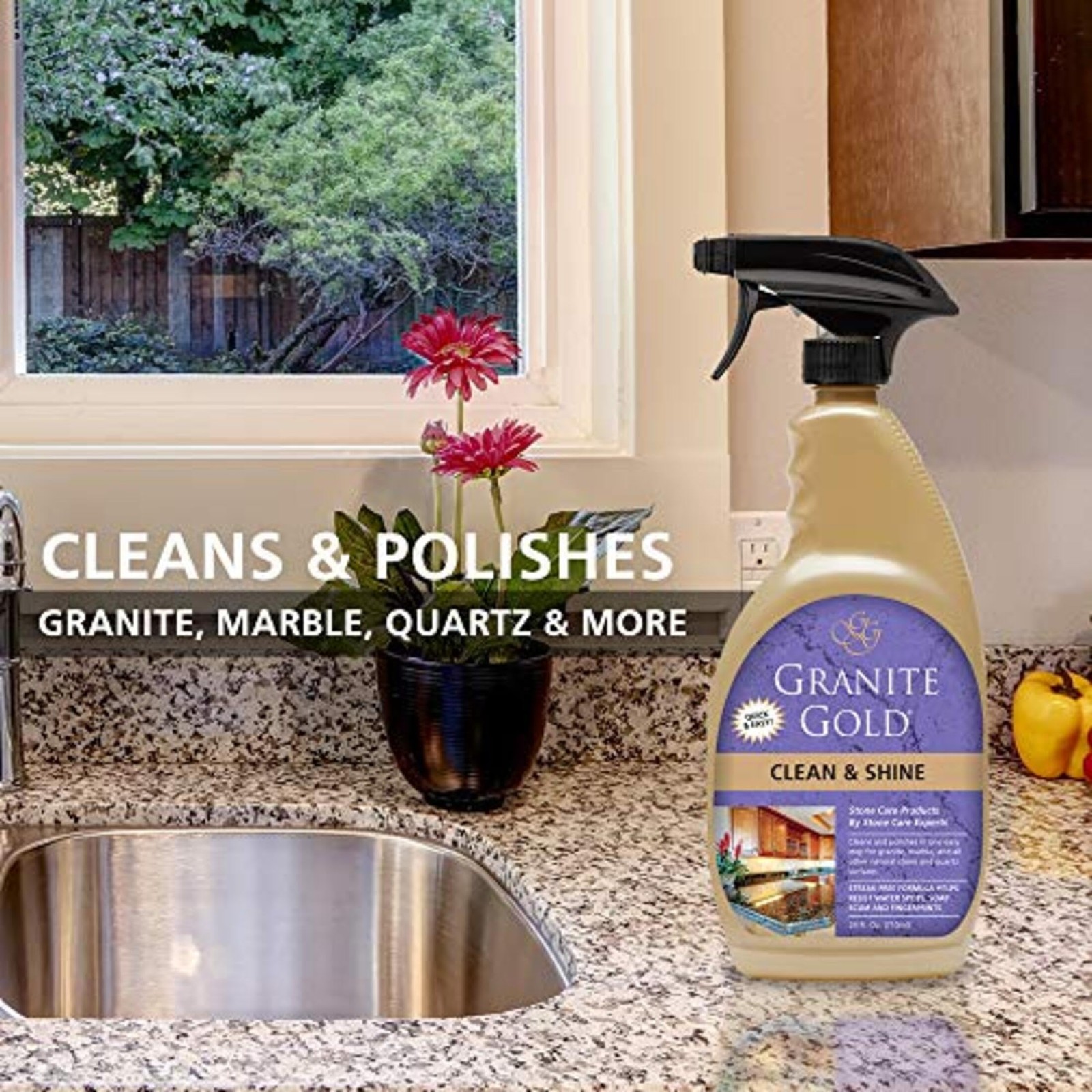 Clean and Shine Spray Granite Marble Quartz Polish Natural Stone 24 Fl Oz