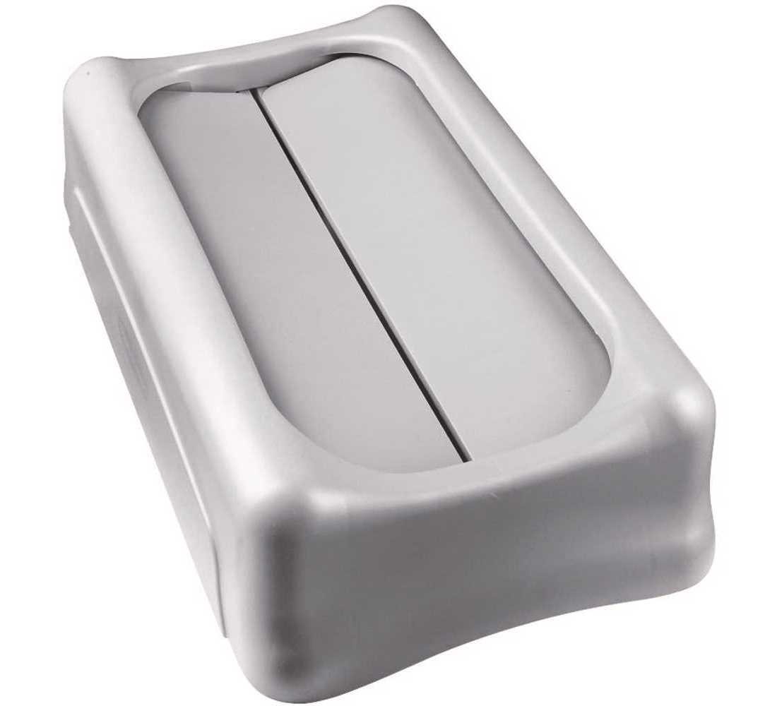 Slim Jim Swing Lid 20.47X11.34X5.08 IN Gray Rectangle Resin Slim