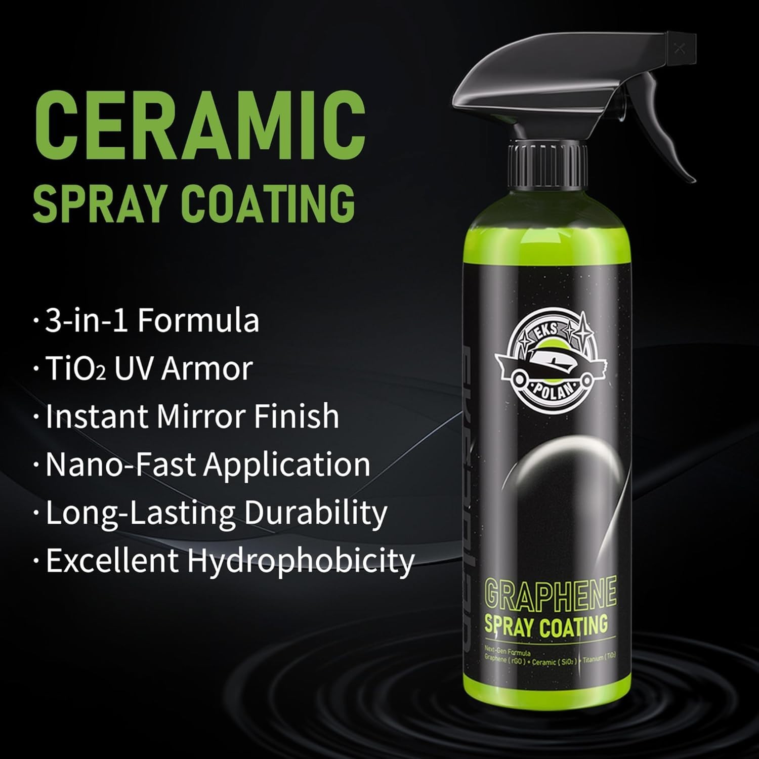 Graphene Ceramic Coating Spray 16.9oz UV Car Wax Waterless Wash High Gloss