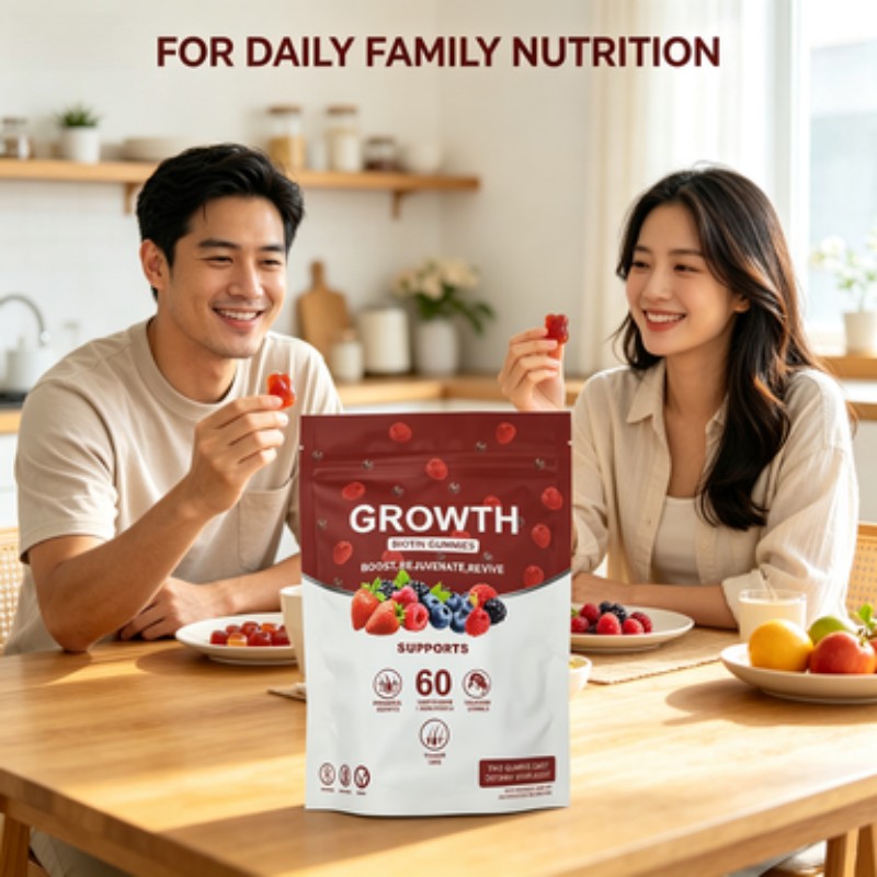 Hair Growth Gummies – Biotin Vitamins Plant Extracts, Supports Health