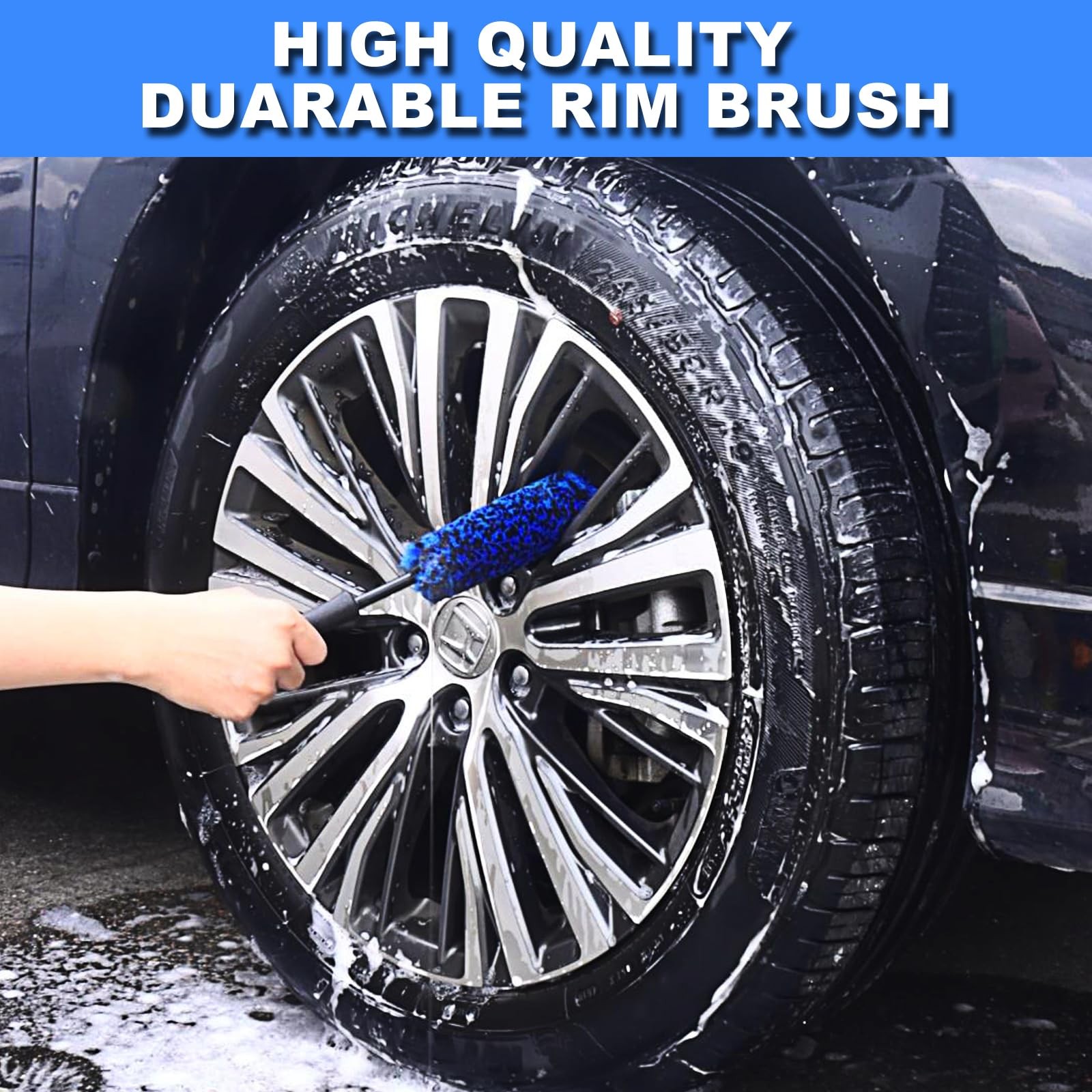 3PCS Wheel Brush Kit Cleaning Wheel and Tire, Wheel and Rim Brush, Car Detailing
