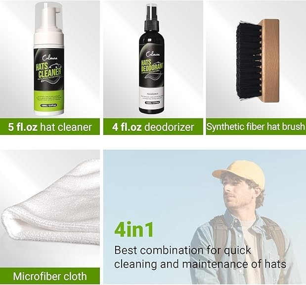 4-In-1 Professional Hat Cleaning Kit, Quick-Drying Cap Saver Cleaner, for Baseba
