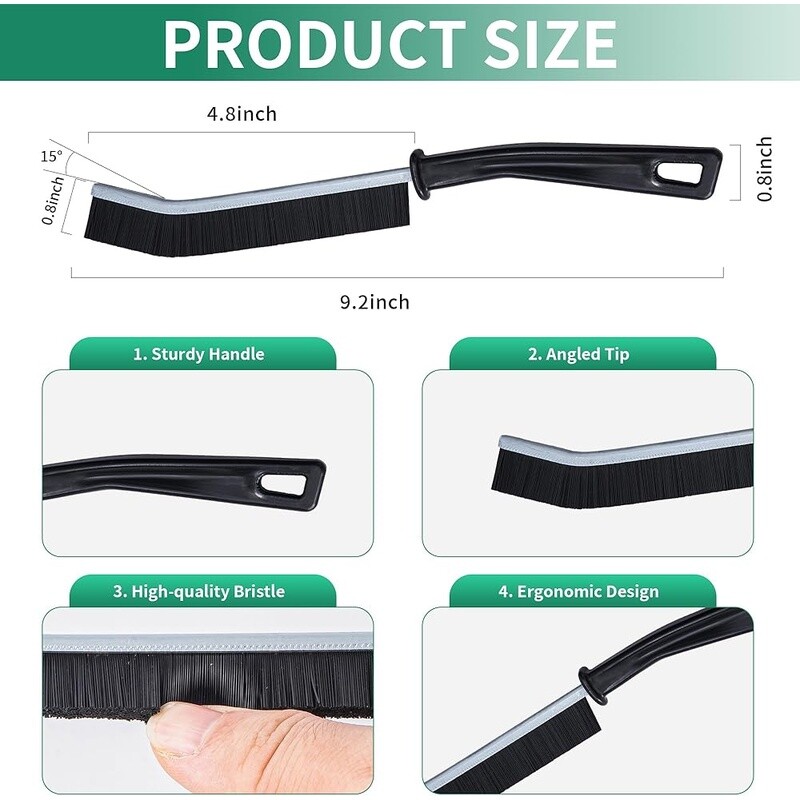 6-Pack Hard Bristle Crevice Cleaning Brush Grout Sink Tool Home Essentials New