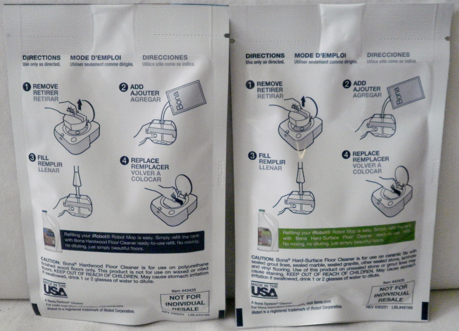 iRobot Mops Cleaning Agent Bona Hard Floor Cleaner Bona Hard Surface Floor Clean