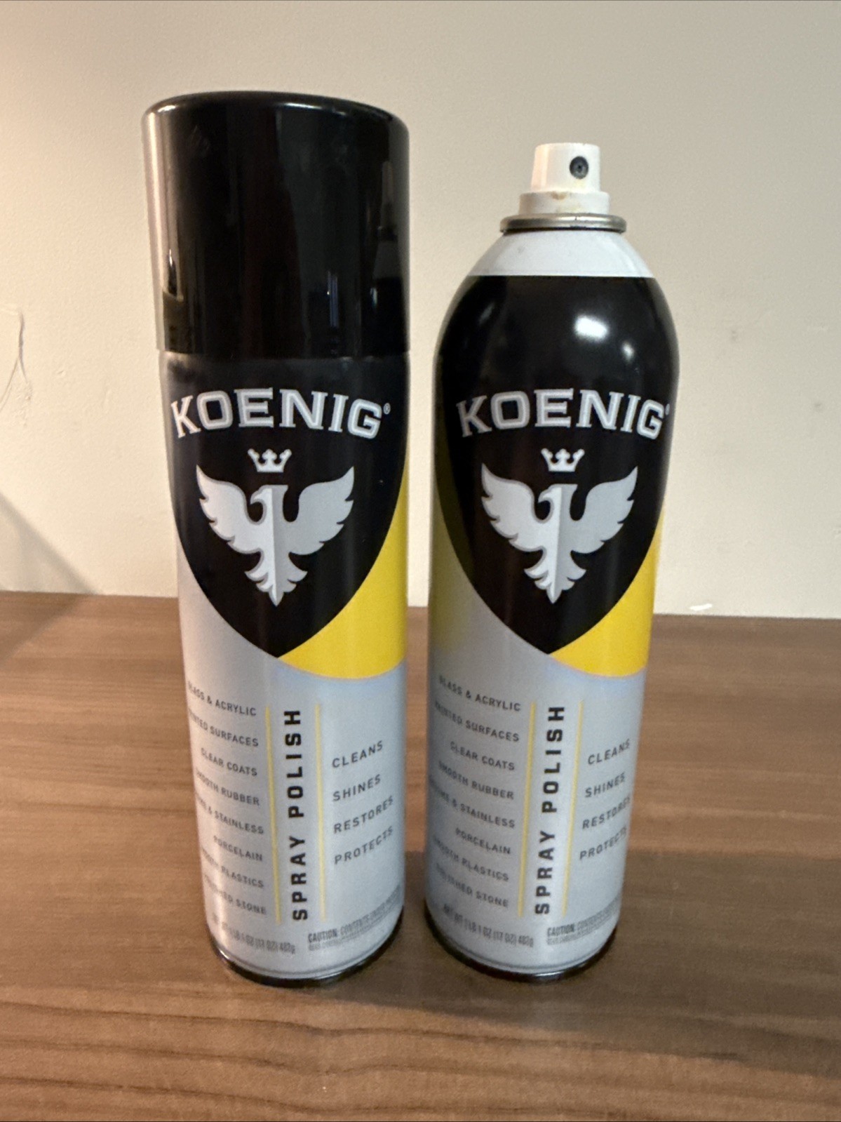 2 Pack – Koenig Spray Polish Multi-Surface Cleaner and Polish (17oz cans)