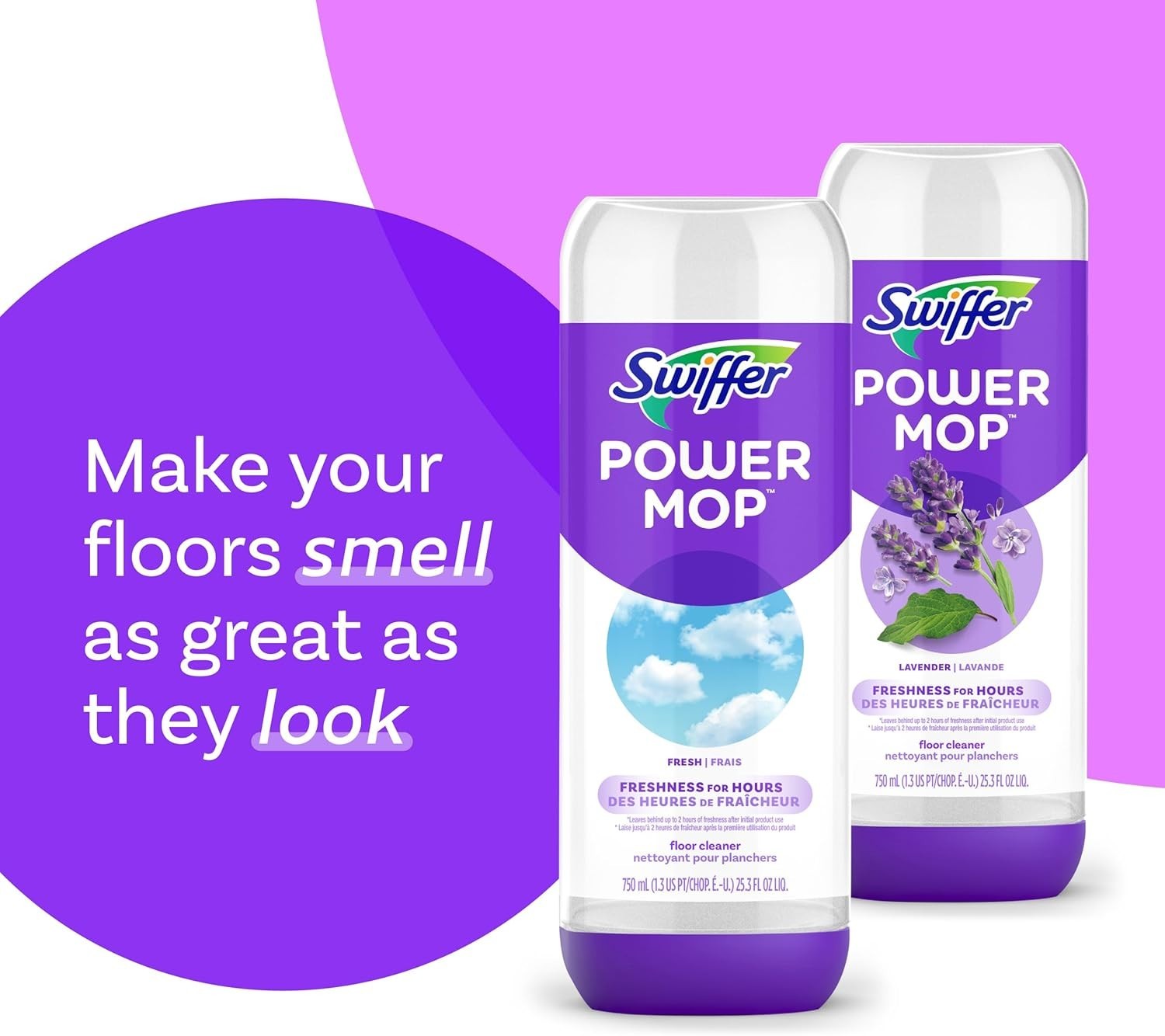 Swiffer Power Mop Refill Solution -All Purpose Multi-Surface Floor Cleaner Fr…