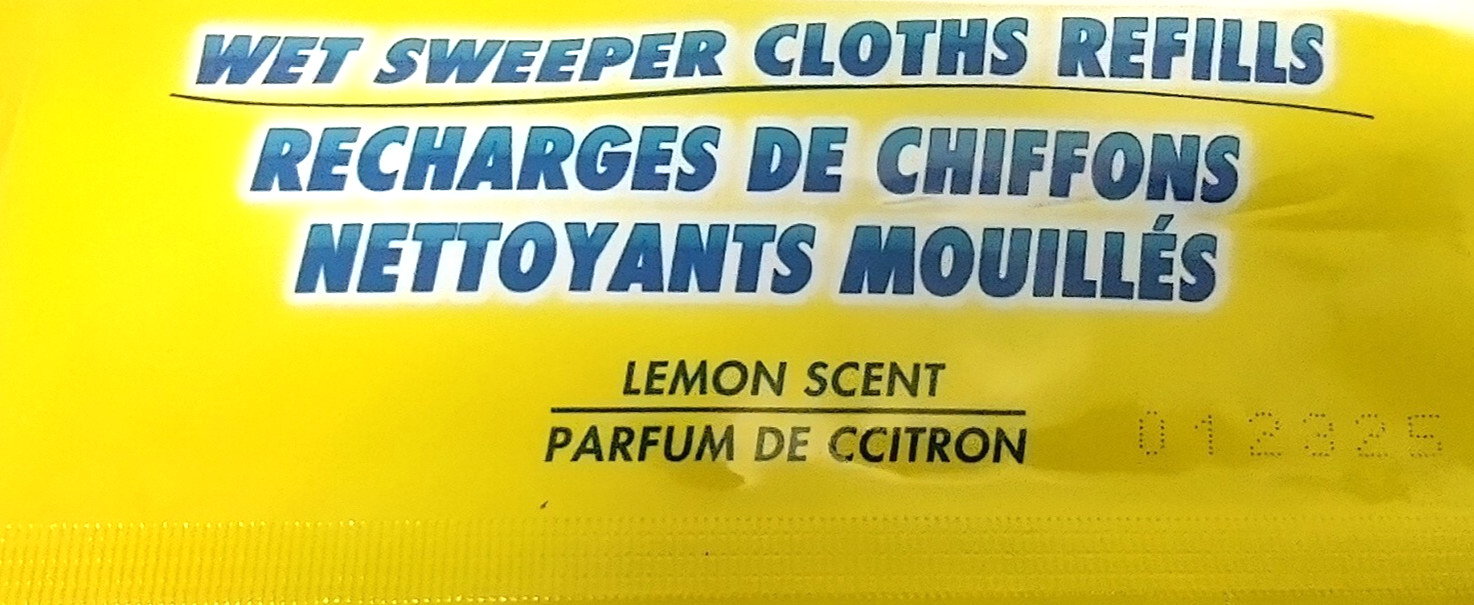 5 X 20-ct. Total Scrub Buddies Lemon Wet Sweeper Mopping Cloth Refills SEALED