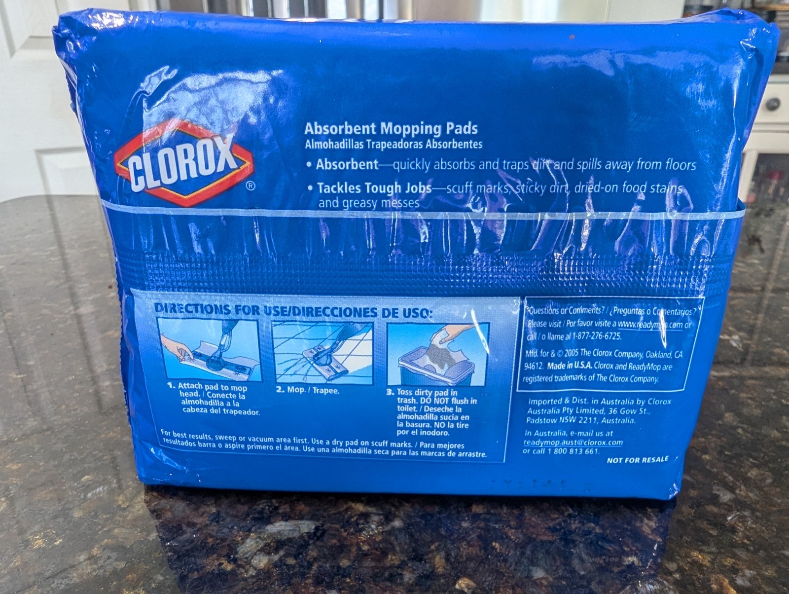 Clorox Ready Mop Advanced Floor Cleaner 24oz & Absorbent Mopping Pads 8 Ct DISCD