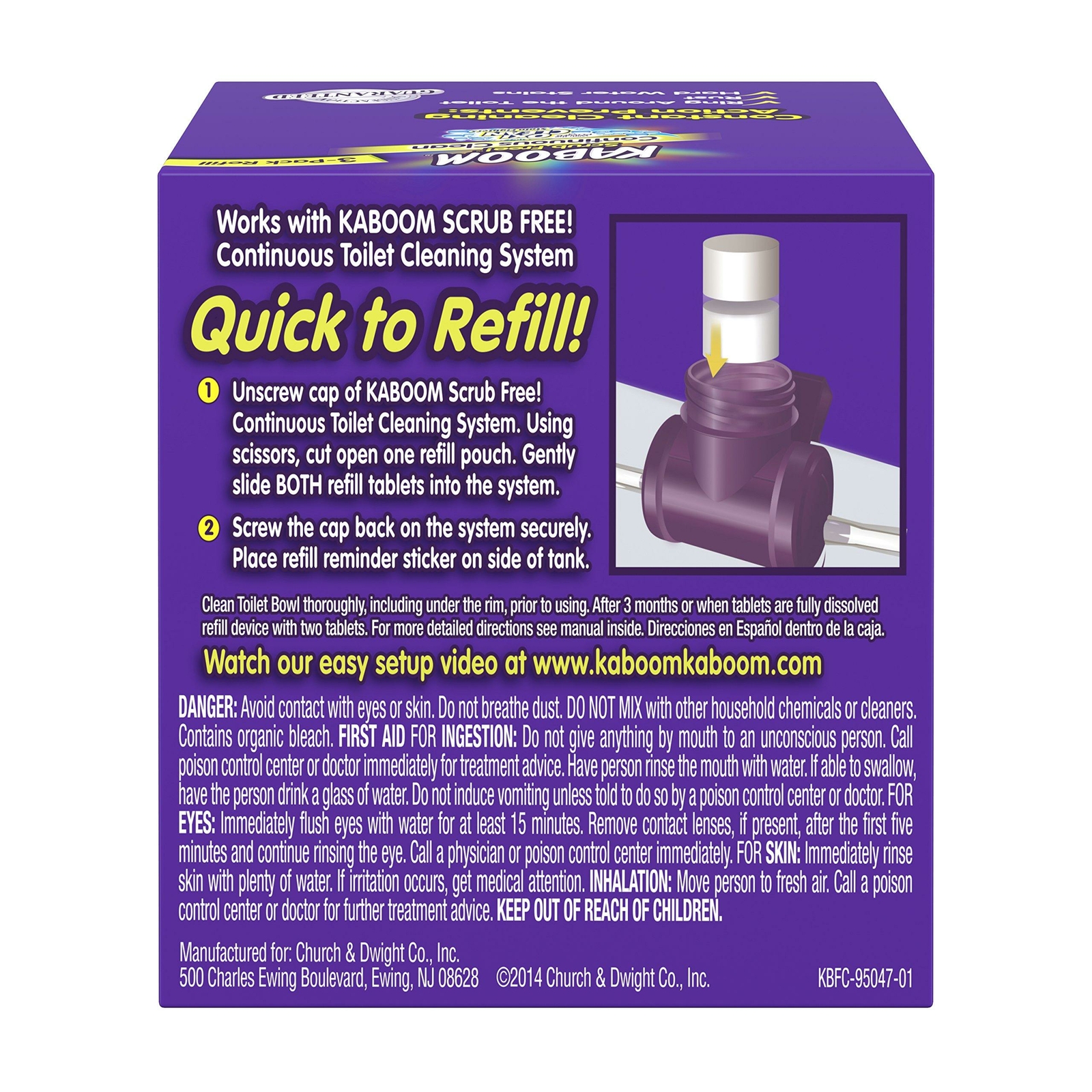 Kaboom Scrub Free! Continuous Clean with OxiClean 3-Pack Refill Refills