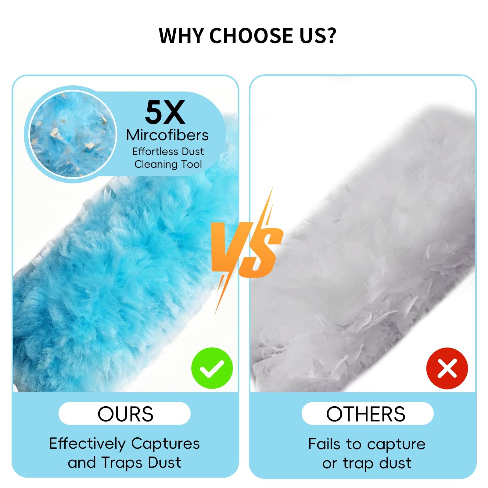 360 Duster Refills for Swiffer Dusters Refill with 2 Upgrade Extendable Handl…