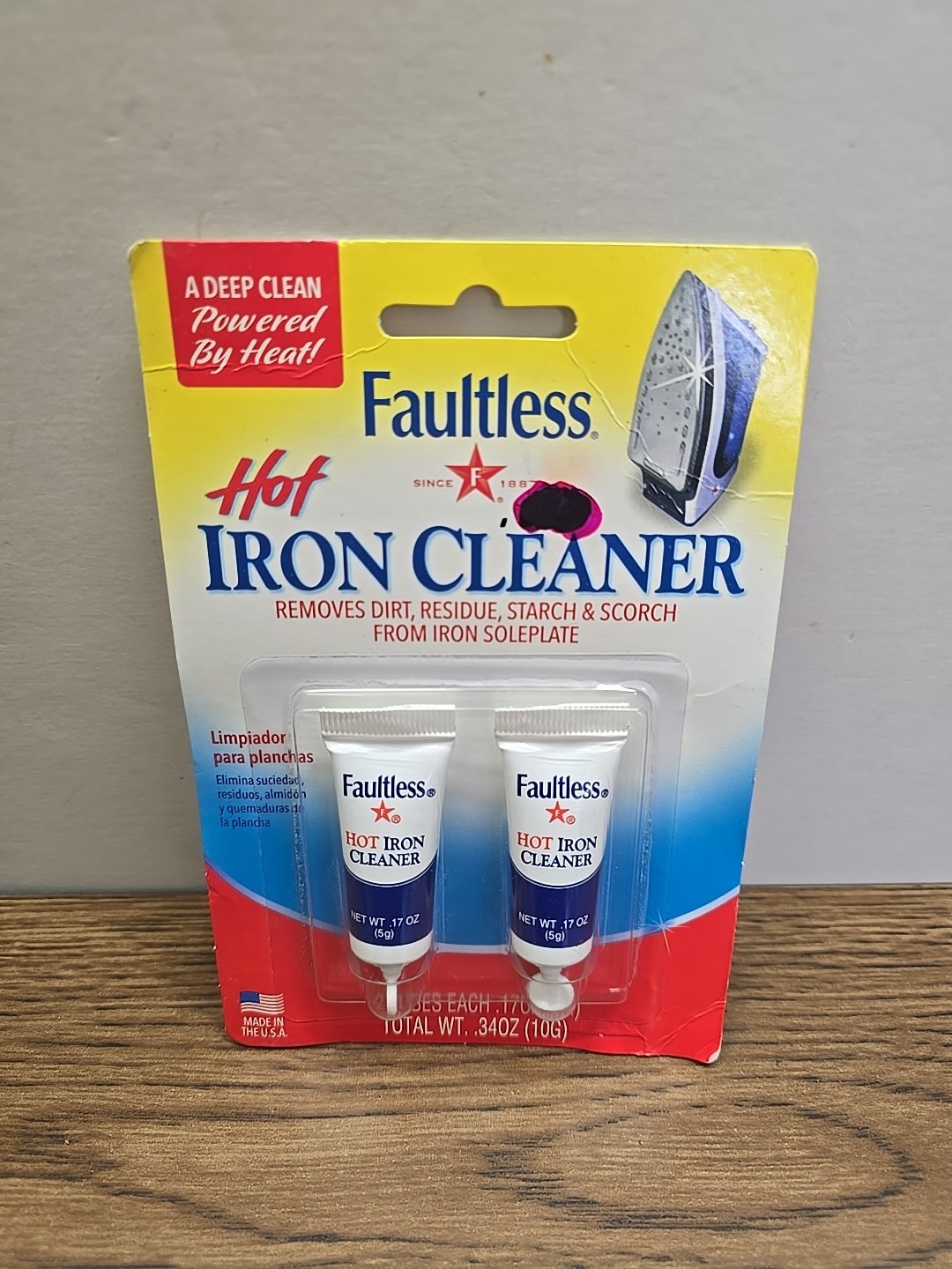Faultless Hot Iron Cleaner USA Metal Teflon Silverstone Safe 2 Pack NEW