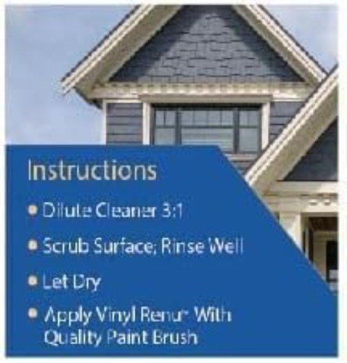 Vinyl Renu Siding Restorer Sample Kit with Cleaner for Outdoor Surfaces