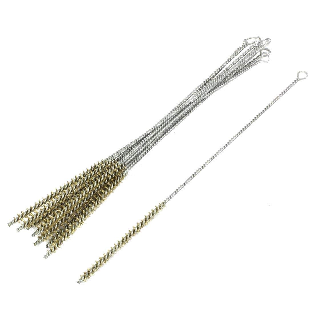 10 Pcs 6mm Diameter Brass Wire Tube Brush Cleaning Tool 30cm Length