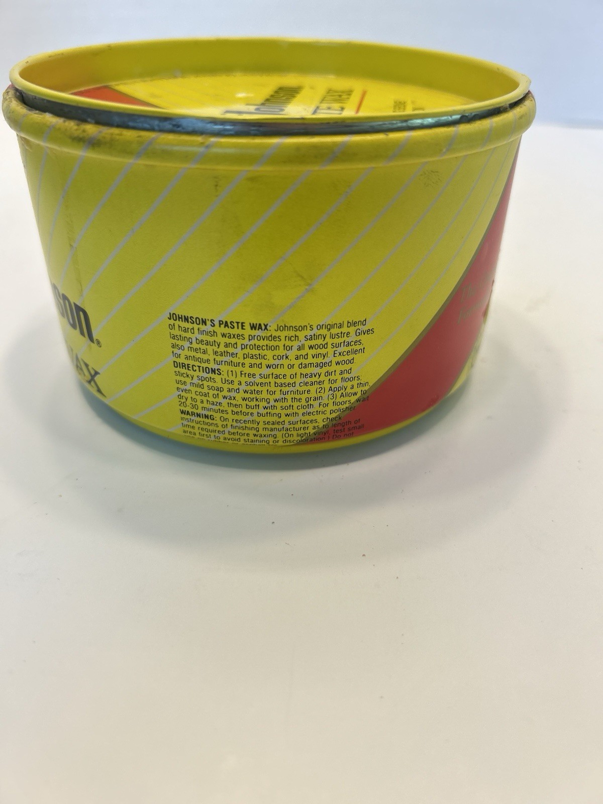 SC Johnson Wood Paste Wax Original Formula 16oz 1998 OPEN 98% Full